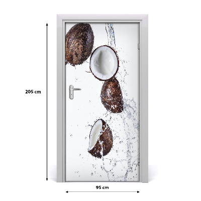 Self-adhesive door sticker Coconut