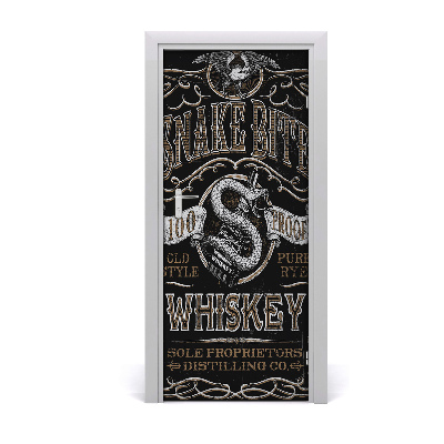 Door wallpaper Say whiskey