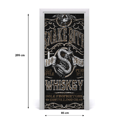 Door wallpaper Say whiskey