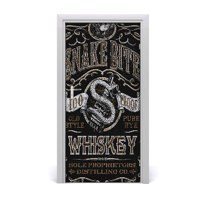 Door wallpaper Say whiskey