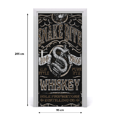 Door wallpaper Say whiskey