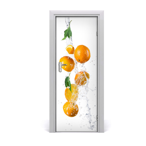 Self-adhesive door sticker Oranges