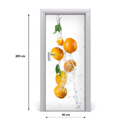 Self-adhesive door sticker Oranges