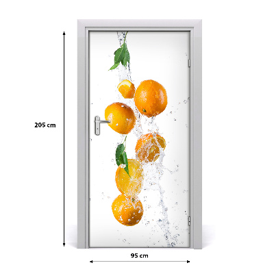 Self-adhesive door sticker Oranges