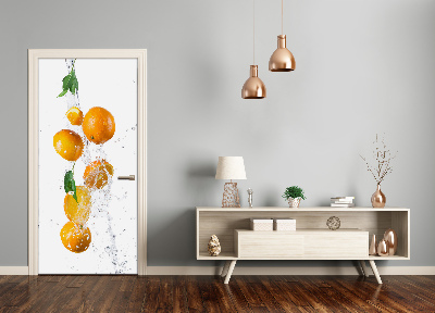 Self-adhesive door sticker Oranges