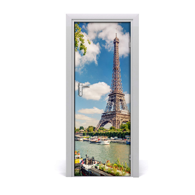 Self-adhesive door wallpaper Eiffel tower