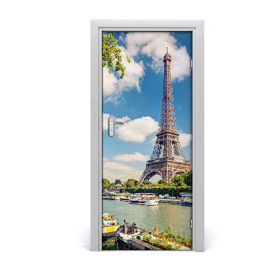 Self-adhesive door wallpaper Eiffel tower