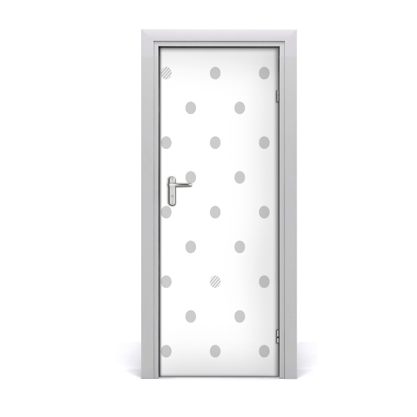 Door wallpaper Dots and hearts