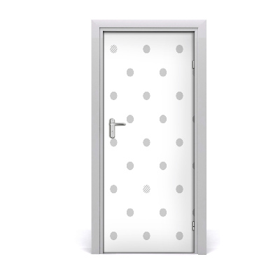 Door wallpaper Dots and hearts