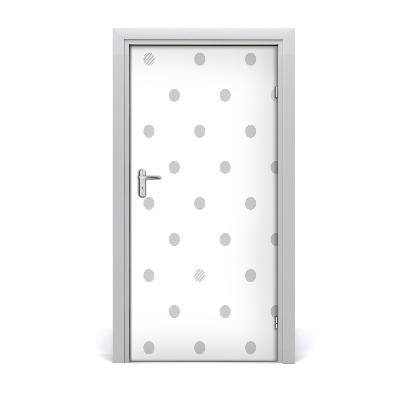 Door wallpaper Dots and hearts