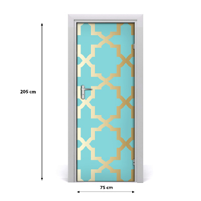 Self-adhesive door sticker Arabic pattern