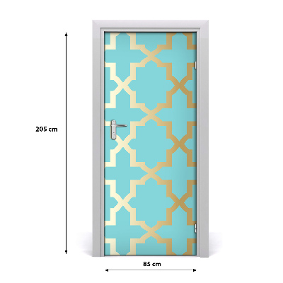 Self-adhesive door sticker Arabic pattern