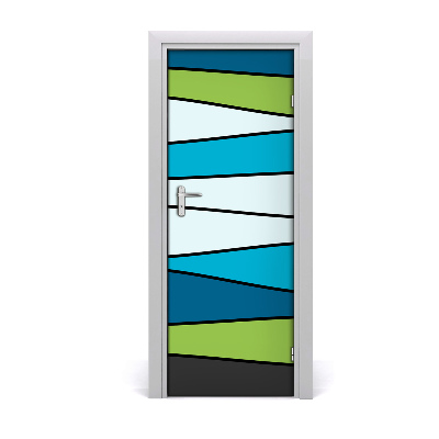 Self-adhesive door sticker Colored stripes