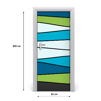 Self-adhesive door sticker Colored stripes