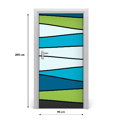 Self-adhesive door sticker Colored stripes