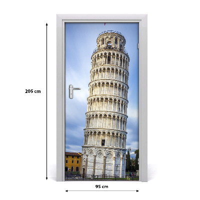 Self-adhesive door wallpaper The leaning tower of pisa