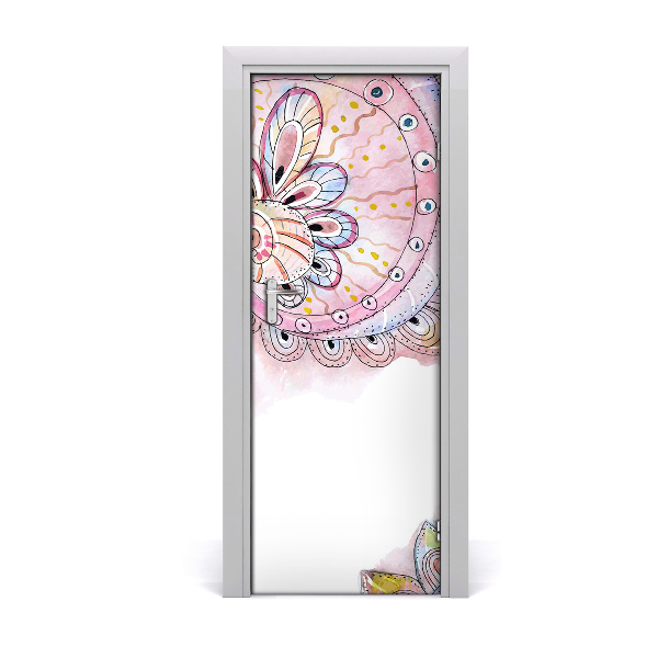 Self-adhesive door sticker Abstract pattern