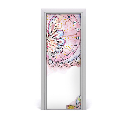 Self-adhesive door sticker Abstract pattern