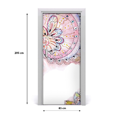 Self-adhesive door sticker Abstract pattern