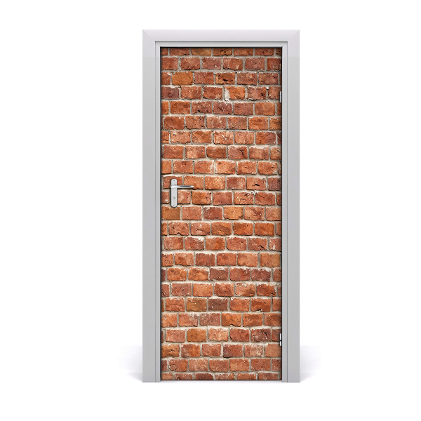 Door wallpaper Brick wall