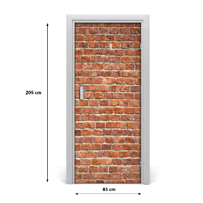 Door wallpaper Brick wall