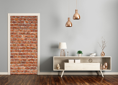 Door wallpaper Brick wall