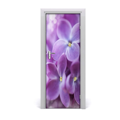 Self-adhesive door sticker Lilac flowers