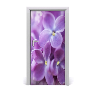 Self-adhesive door sticker Lilac flowers