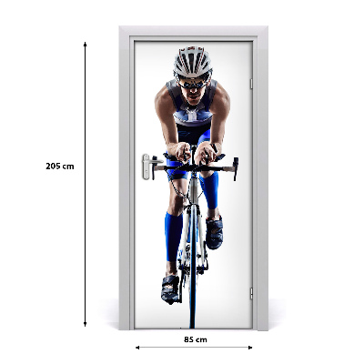 Self-adhesive door wallpaper Sport cyclist