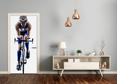 Self-adhesive door wallpaper Sport cyclist