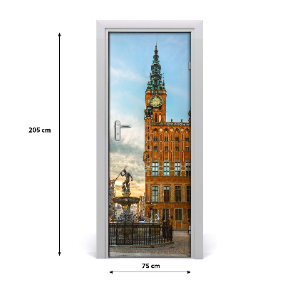 Self-adhesive door wallpaper Gdansk poland