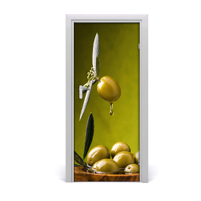 Self-adhesive door sticker Olive oil