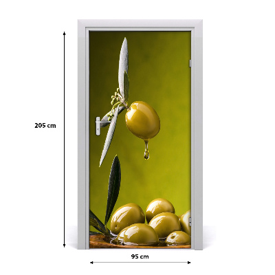 Self-adhesive door sticker Olive oil