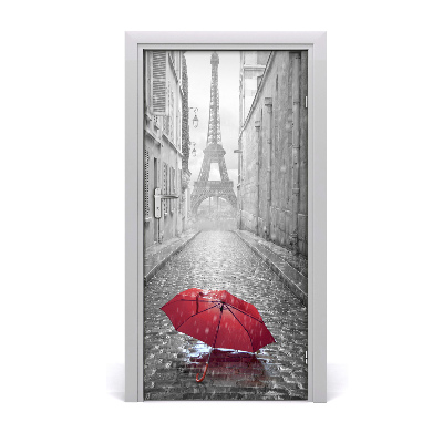 Self-adhesive door wallpaper Parasol france