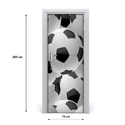 Self-adhesive door wallpaper Football