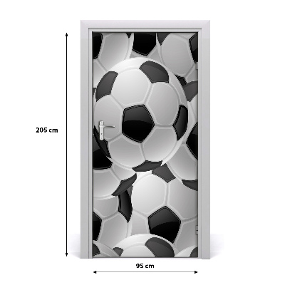 Self-adhesive door wallpaper Football