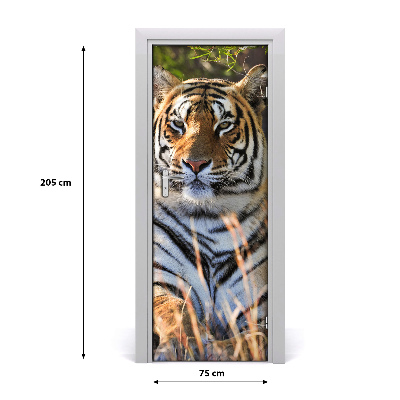 Self-adhesive door sticker Tigris wall