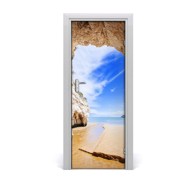 Door wallpaper Cave by the sea