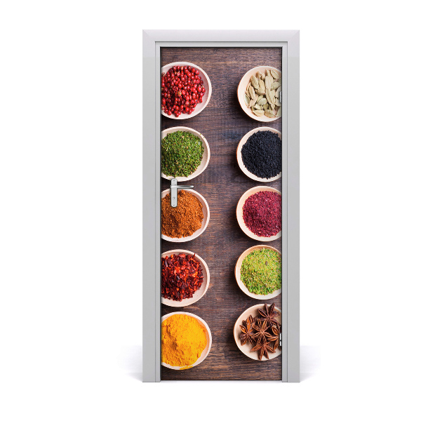 Self-adhesive door sticker Spices