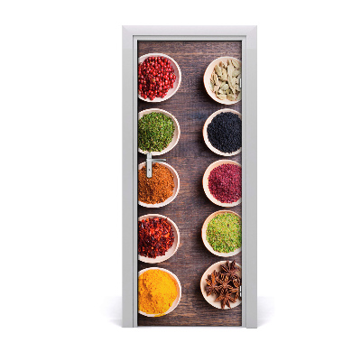 Self-adhesive door sticker Spices