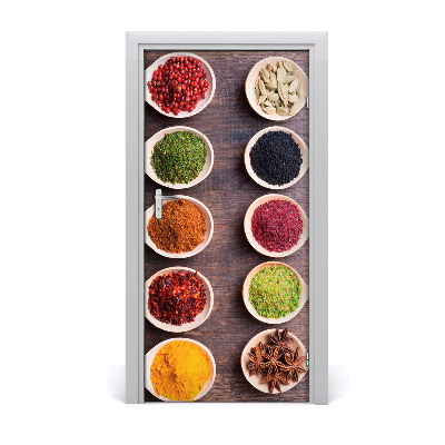 Self-adhesive door sticker Spices