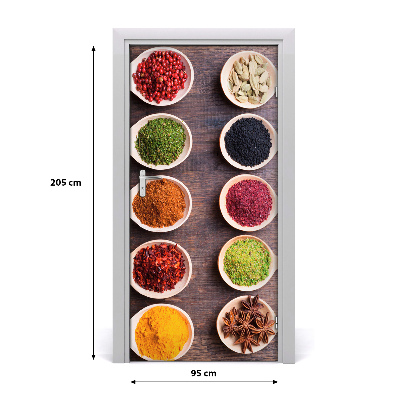 Self-adhesive door sticker Spices