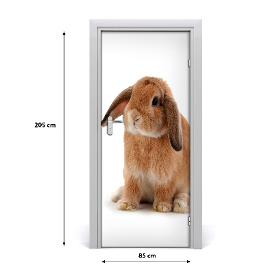 Self-adhesive door sticker Rabbit wall