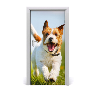 Self-adhesive door sticker Dog jack russell