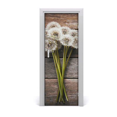 Self-adhesive door sticker A bouquet of dandelers