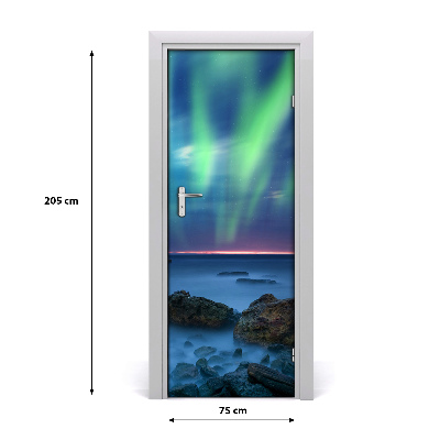 Door wallpaper Aurora borealis