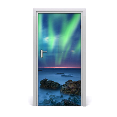 Door wallpaper Aurora borealis