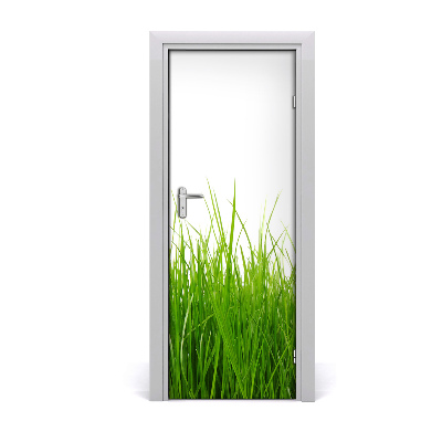 Self-adhesive door sticker Green grass