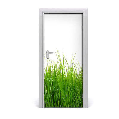 Self-adhesive door sticker Green grass