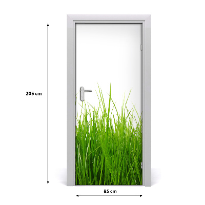 Self-adhesive door sticker Green grass